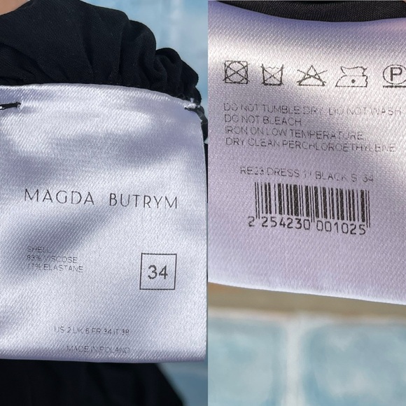 MAGDA BUTRYM Jersey Midi Dress With 3d Flower Applique size 34/4 - Picture 13 of 17